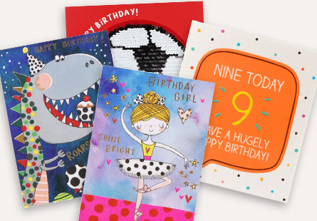 Colourful and fun greetings cards perfect for children’s birthdays and more