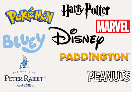 Gifts featuring popular kids characters like Disney, Marvel and more